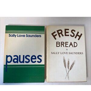 Vintage Sally Love Saunders Poetry Book Set (2) 1978 1982 Hardcover Dust Jacket